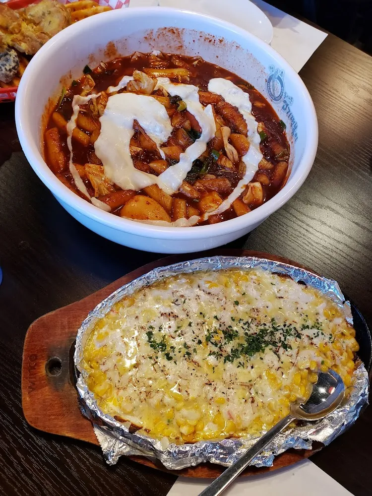 Luv Dduk and Corn Cheese